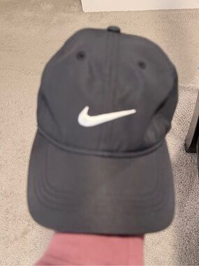 Nike Black Hat with White Swoosh